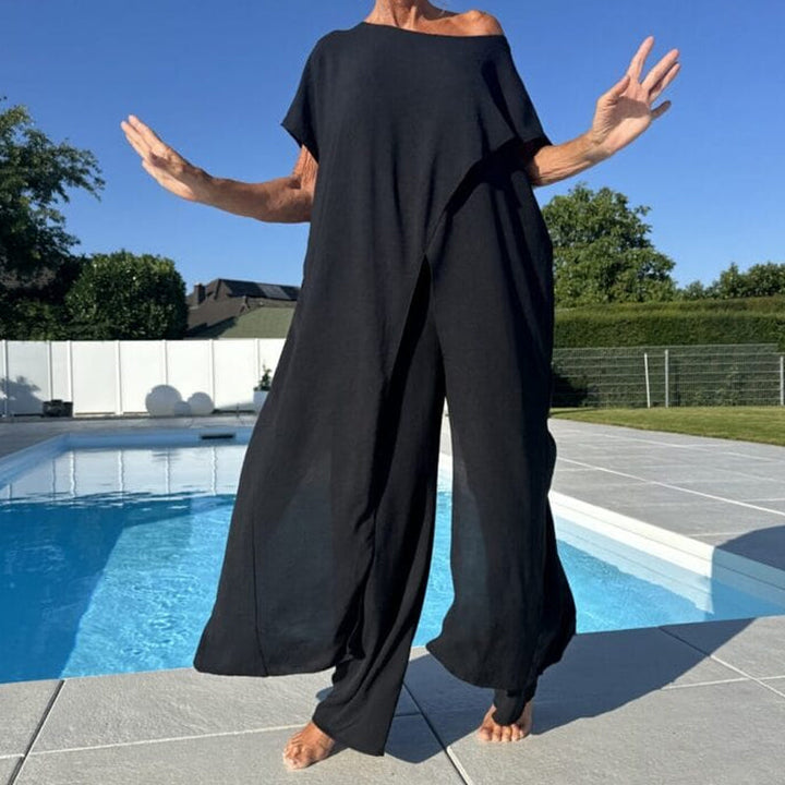Shelagh – Schulterfreies Oberteil Und Hose Im Satz