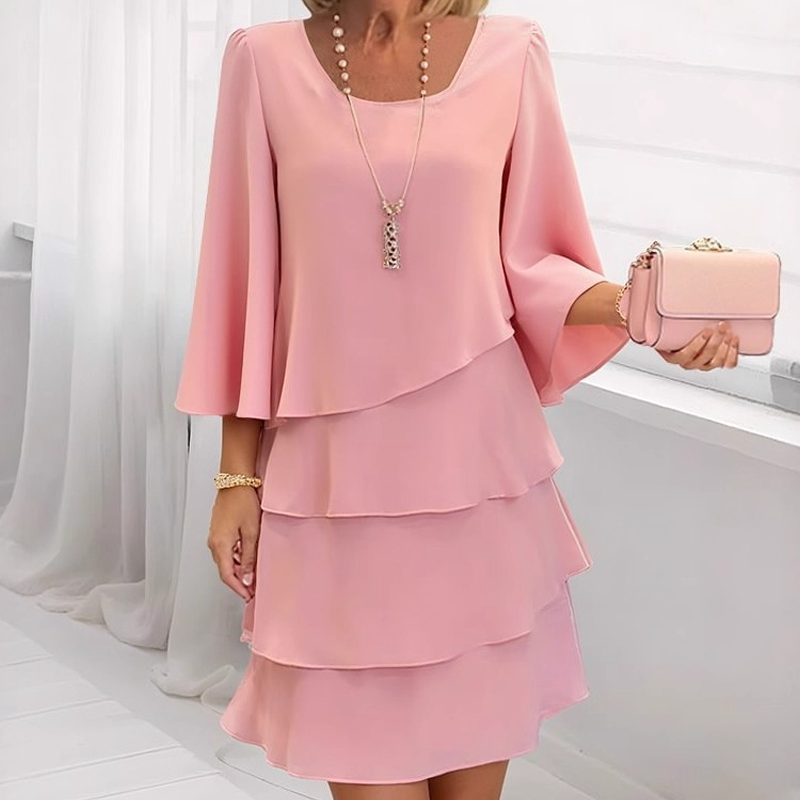 Ishari - Elegantes Kleid Mit Quadratischem Ausschnitt