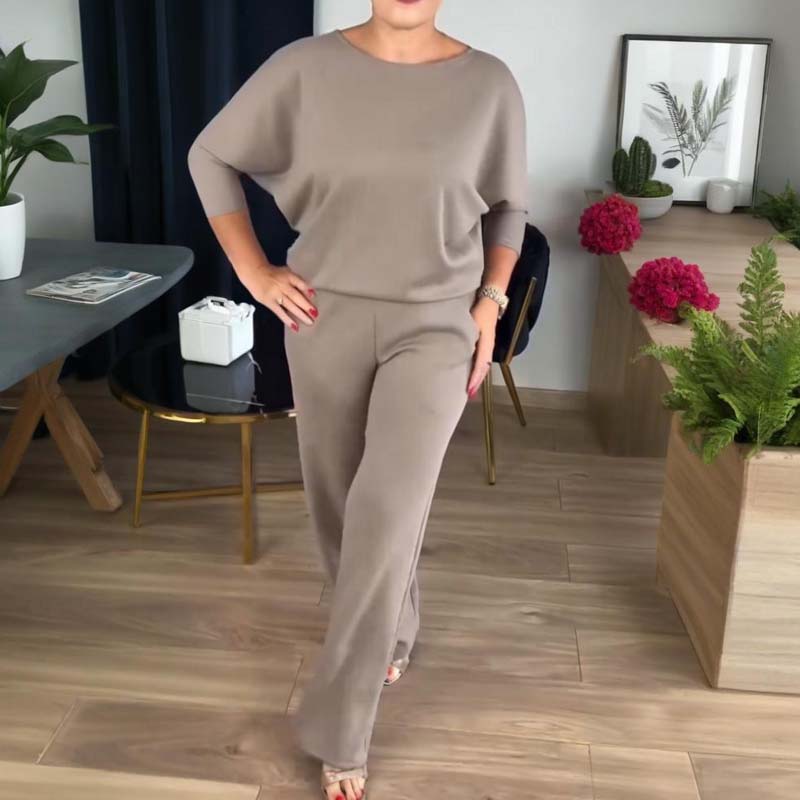Dorren – Elegantes 3-Teiliges Set Mit Langem Strickjacke, Oberteil Und Hose