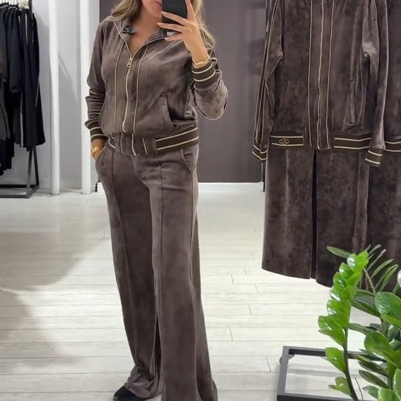 Alyn – Jacke Mit Reißverschluss Und Hose Mit weitem Bein