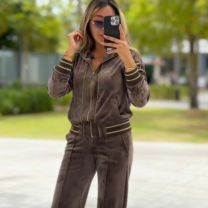 Alyn – Jacke Mit Reißverschluss Und Hose Mit weitem Bein