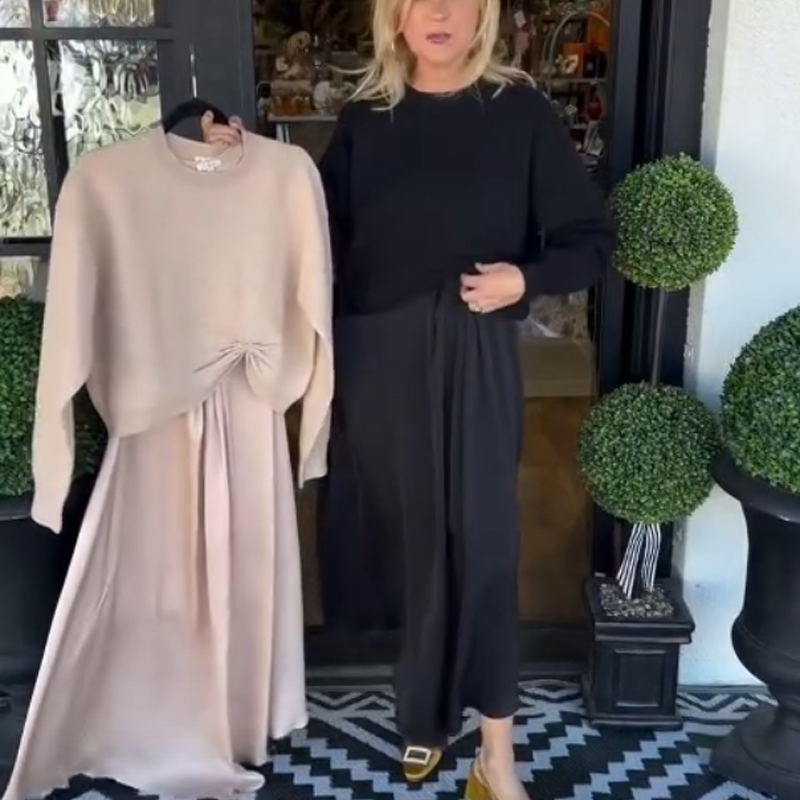 Lilee – Top Mit Gedrehtem Knoten Und Maxikleid