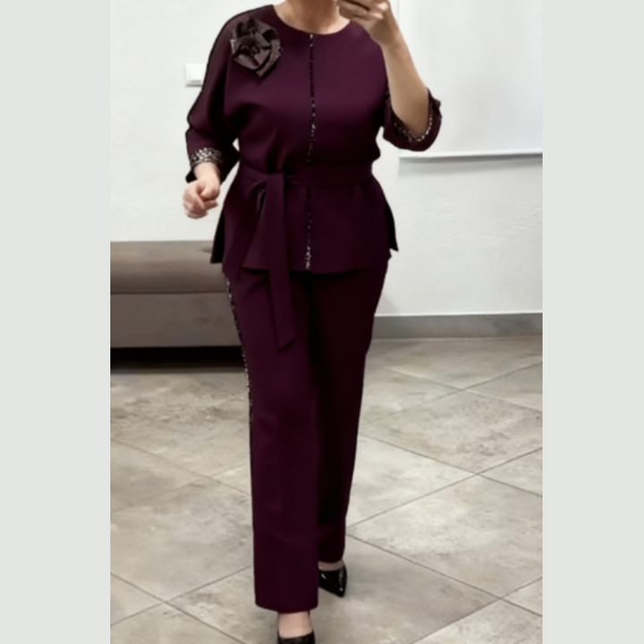 Ivanka – Elegantes Zweiteiliges Set Mit Leopardenmuster