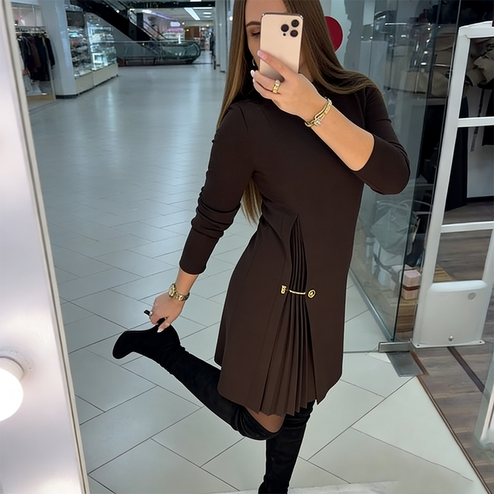 Noctura – Langärmliges Plisseekleid
