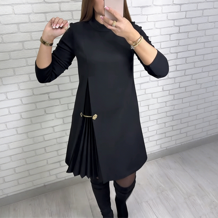 Noctura – Langärmliges Plisseekleid