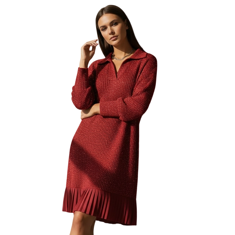 Leire – Minimalistisches Kurzes Strick Kleid