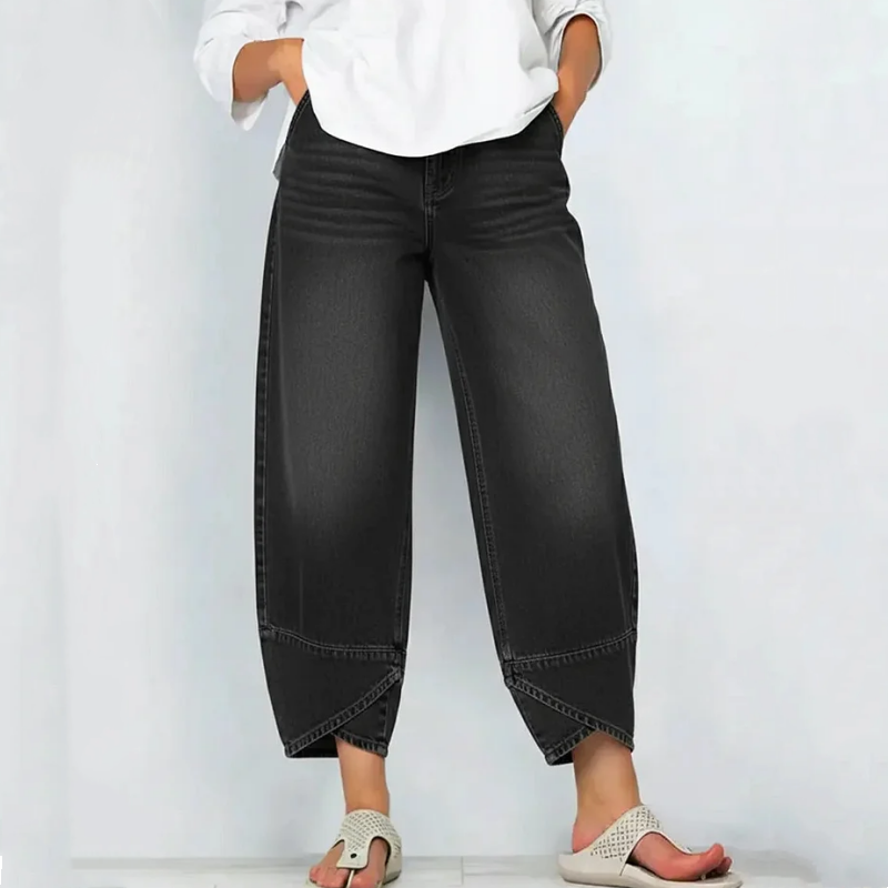 Synira – Lässige, Weite Beschnitten-Jeans