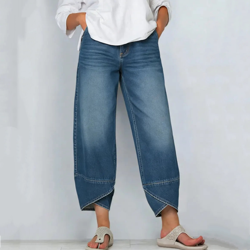 Synira – Lässige, Weite Beschnitten-Jeans