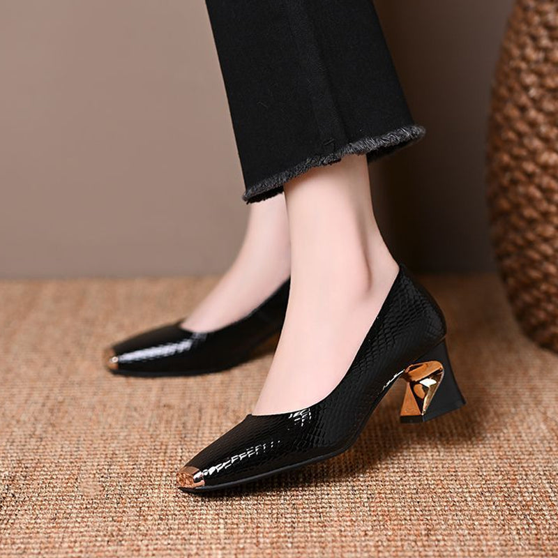 Jeong - Pumps Mit Quadratischem Absatz Und Schlangenmuster