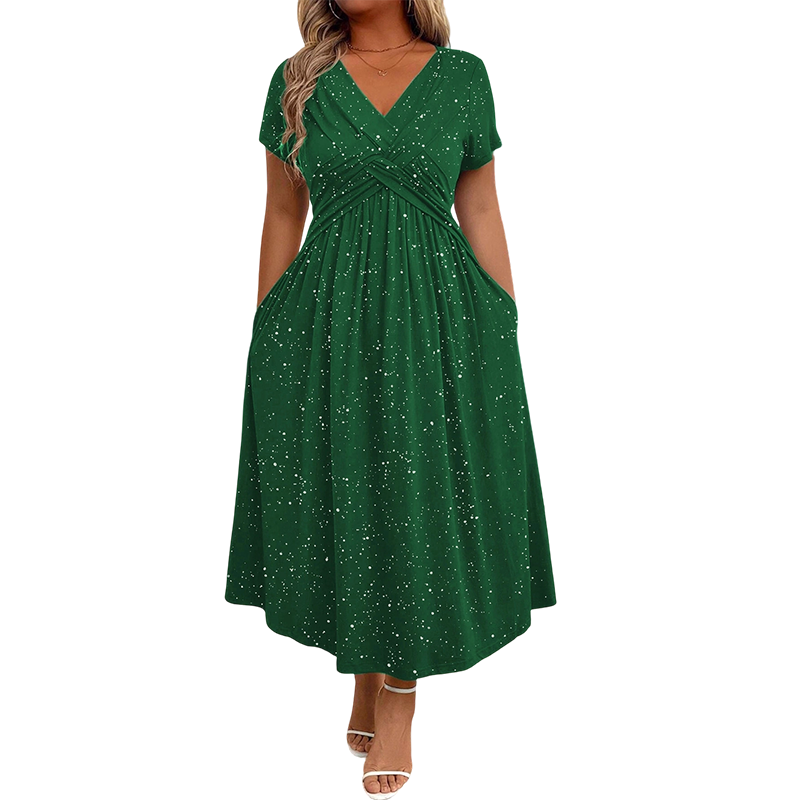 Sylinaa – Glitzerndes Kleid Mit Gedrehtem Detail