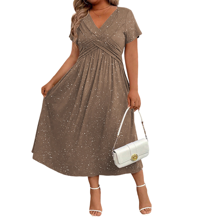 Sylinaa – Glitzerndes Kleid Mit Gedrehtem Detail