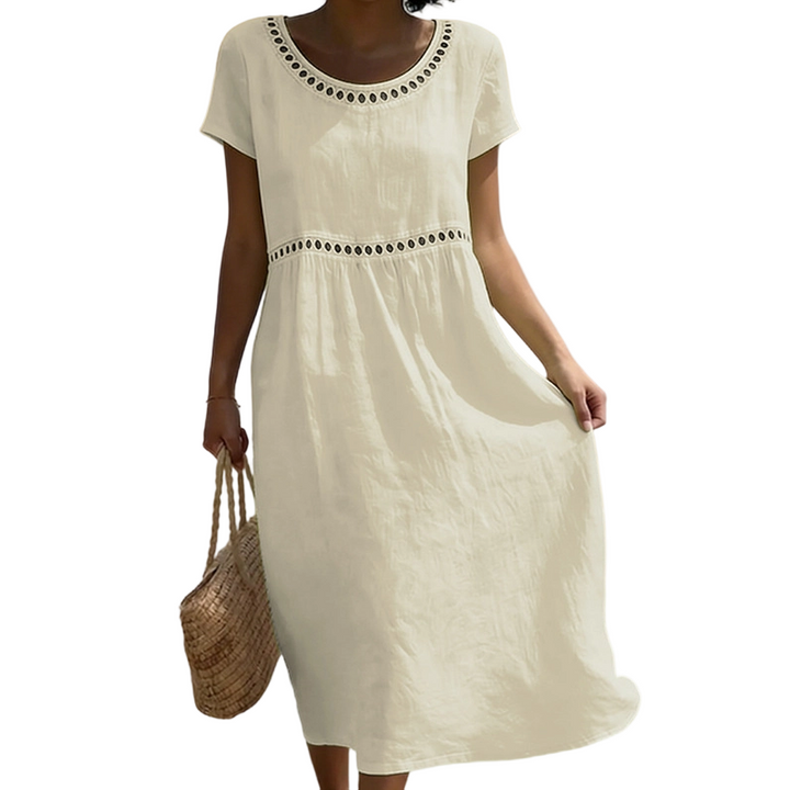 Tarsha – Elegantes Midi-Kleid aus Leinen