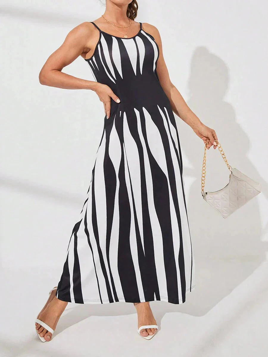 Nelesha – Bedrucktes Maxikleid Mit Spaghettiträgern
