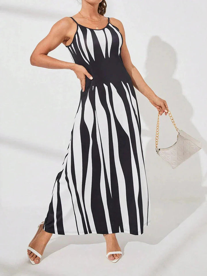 Nelesha – Bedrucktes Maxikleid Mit Spaghettiträgern