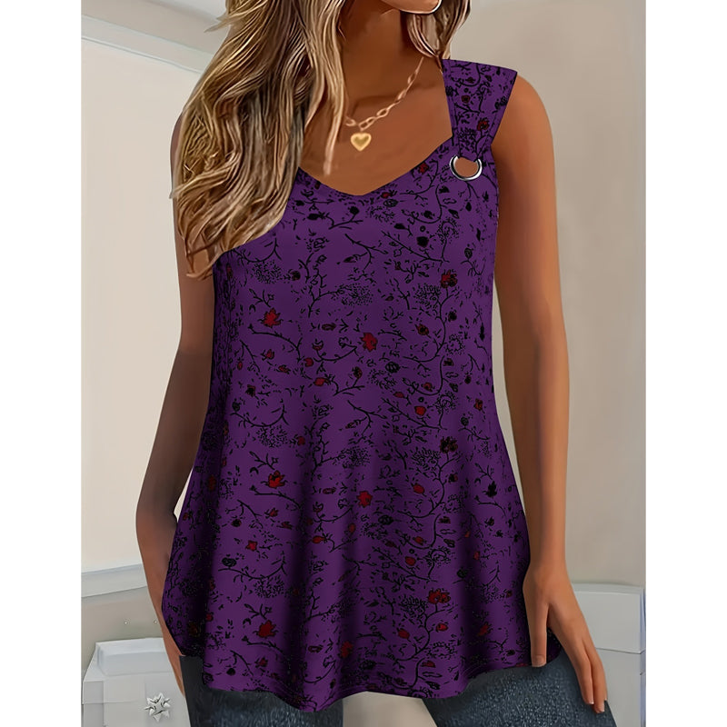 Kahina - Sommer-Tanktop Mit Blumenmuster
