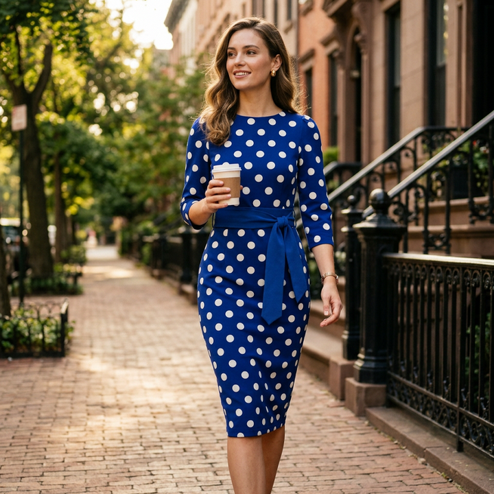 Konila – Elegantes Retro-Kleid Mit Polka-Punkte