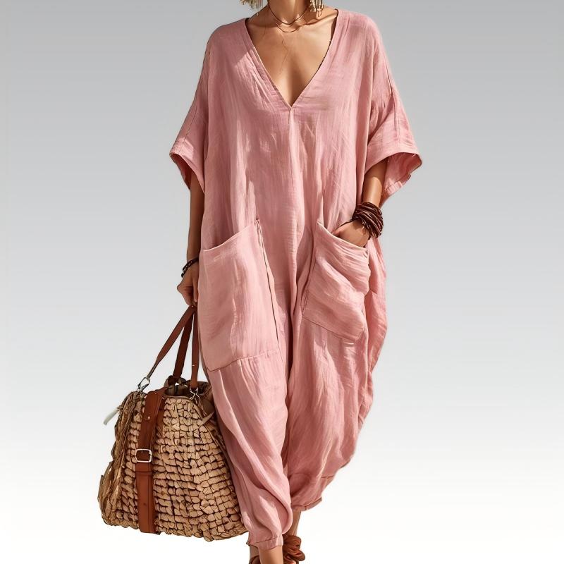 Maryem - Locker Sitzender Sommer Jumpsuit