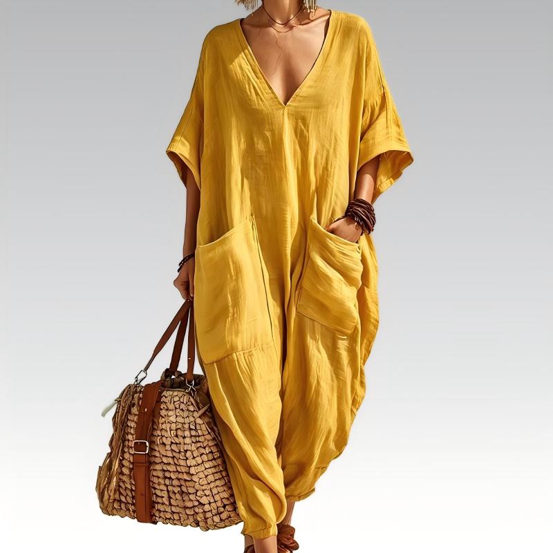 Maryem - Locker Sitzender Sommer Jumpsuit