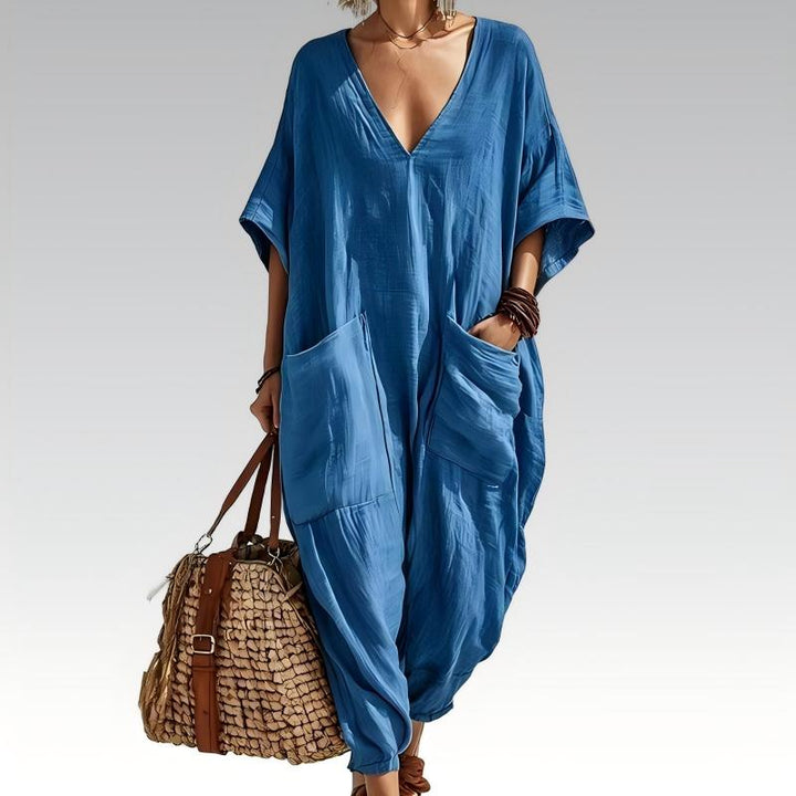Maryem - Locker Sitzender Sommer Jumpsuit