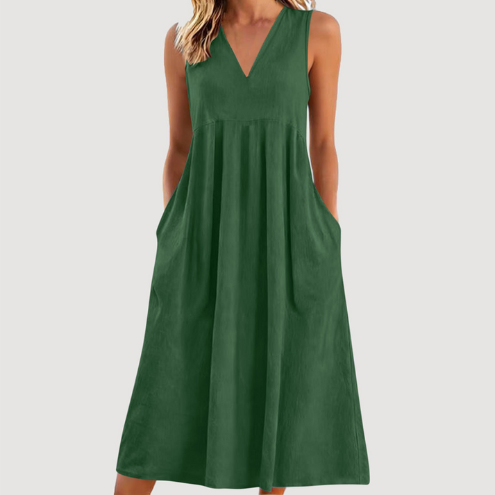 Milanie – Ärmelloses Midikleid