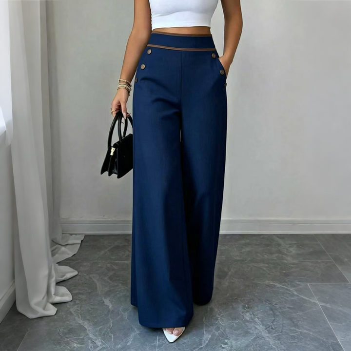 Selvie – Hose Mit Weitem Bein und Zierknöpfen