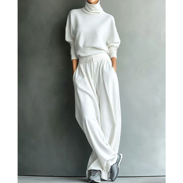Phylles – Zweiteiliges Set mit Rollkragenpullover Und Hose Mit Weitem Bein