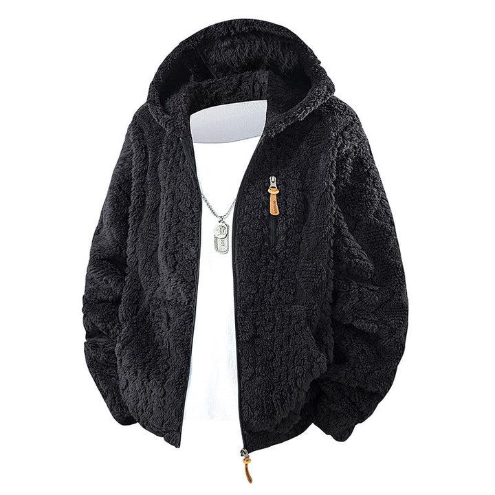 Quinten – Fleecejacke Mit Kapuze Und Reißverschluss Vorne