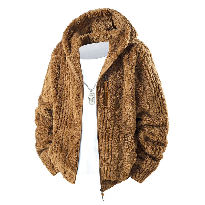 Quinten – Fleecejacke Mit Kapuze Und Reißverschluss Vorne