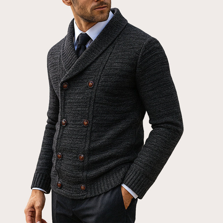 Jibran - Zweireihig Stricken Strickjacke