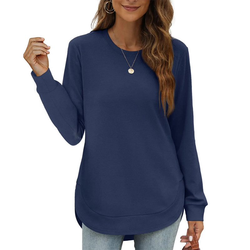 Lizza – Sweatshirt Mit Rundhalsausschnitt Und Abgerundetem Saum