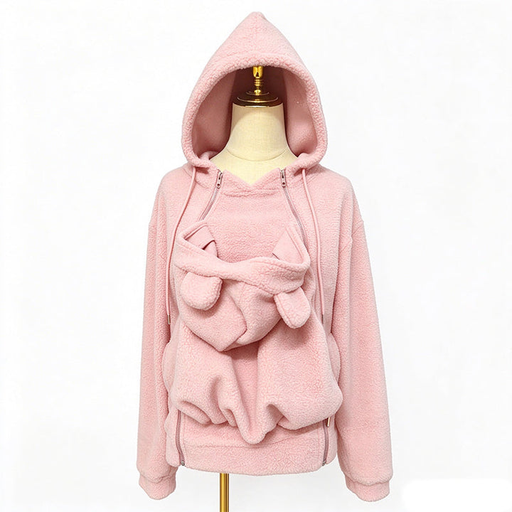 Naeza – Fleecejacke Mit Kapuze Zum Tragen Von Babys