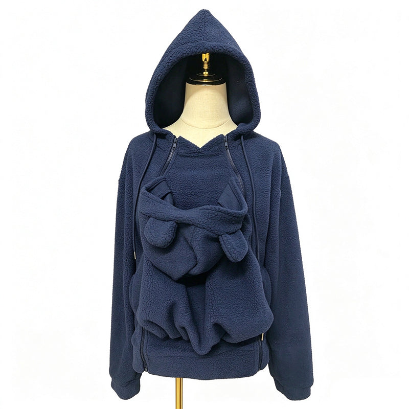 Naeza – Fleecejacke Mit Kapuze Zum Tragen Von Babys