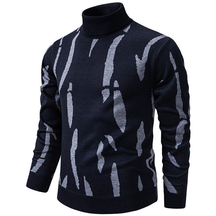 Tyrel – Lässiger Strickpullover Mit Abstraktem Muster