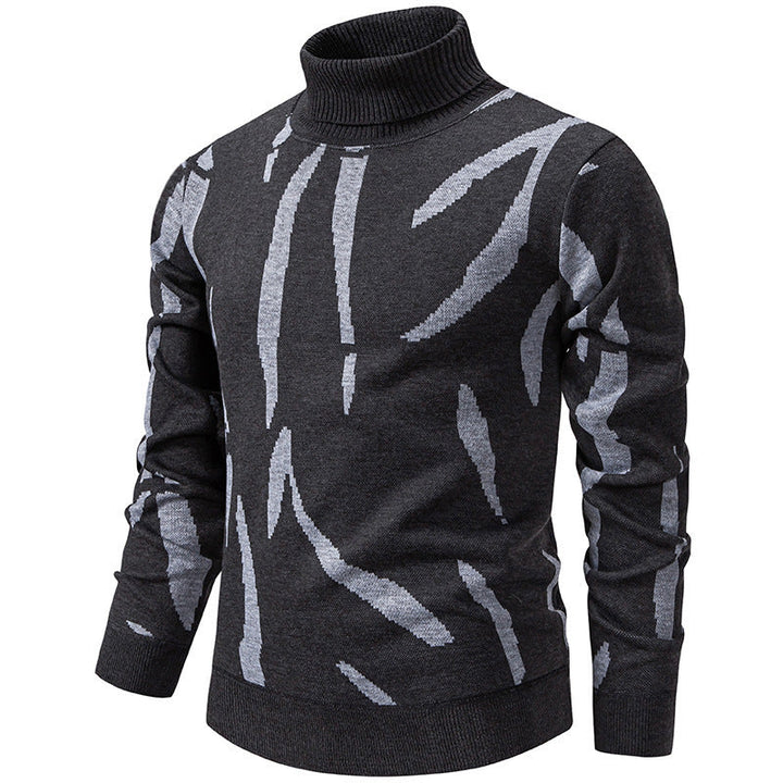 Tyrel – Lässiger Strickpullover Mit Abstraktem Muster