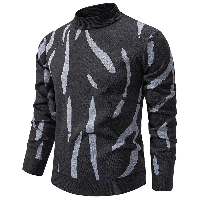 Tyrel – Lässiger Strickpullover Mit Abstraktem Muster