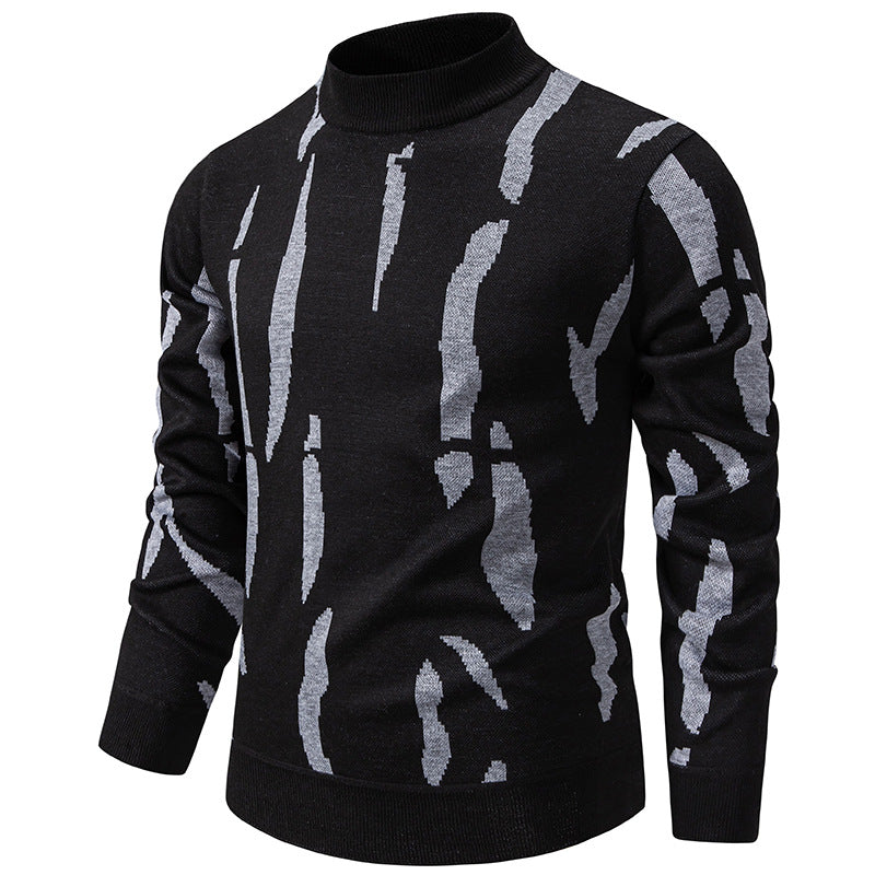 Tyrel – Lässiger Strickpullover Mit Abstraktem Muster