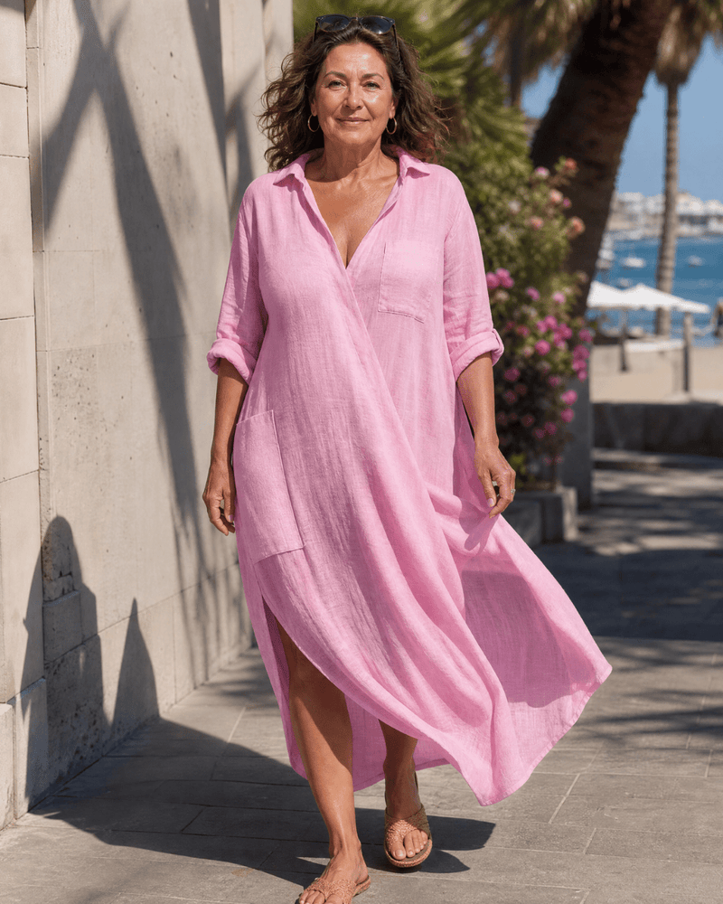 Tamanda - Stylisches Midikleid Mit Kragen