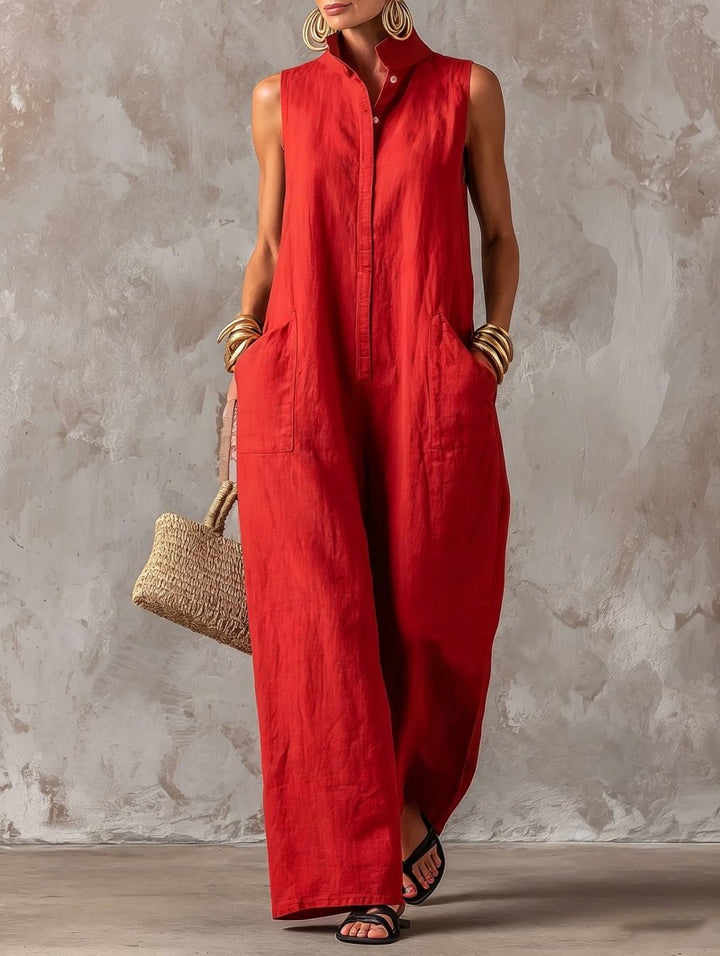 Salla – Stilvoller, Ärmelloser Jumpsuit