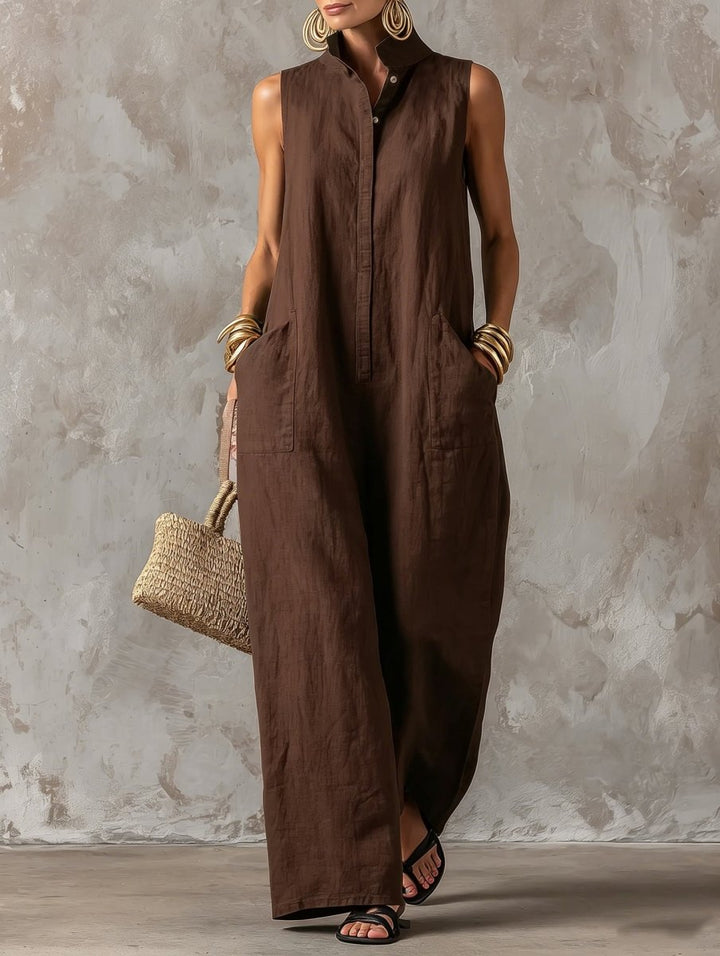 Salla – Stilvoller, Ärmelloser Jumpsuit