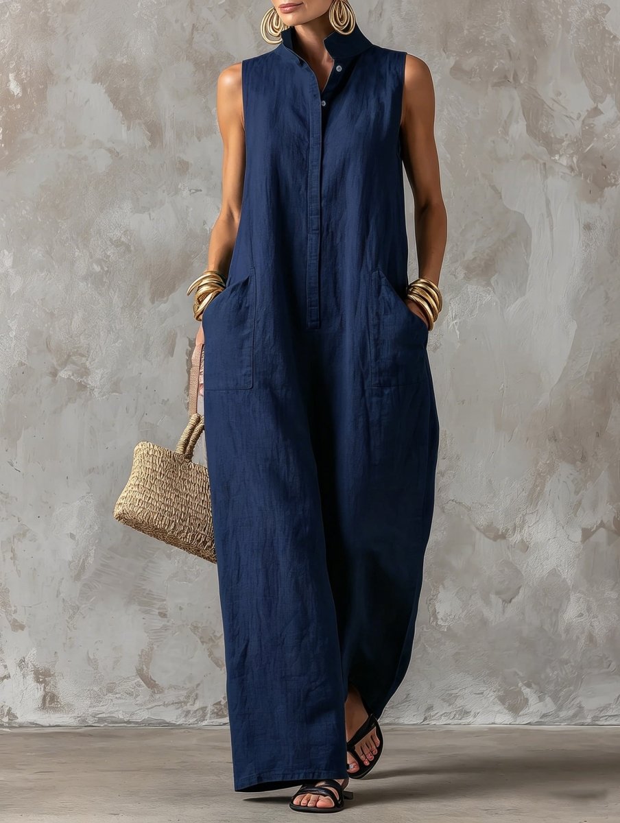 Salla – Stilvoller, Ärmelloser Jumpsuit
