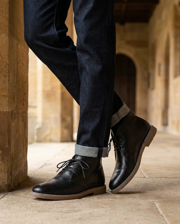 Mathyas – Chukka-Stiefeletten Aus Leder Mit Schnürung