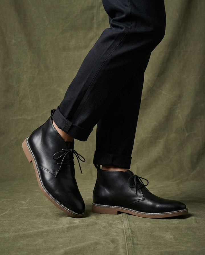 Mathyas – Chukka-Stiefeletten Aus Leder Mit Schnürung