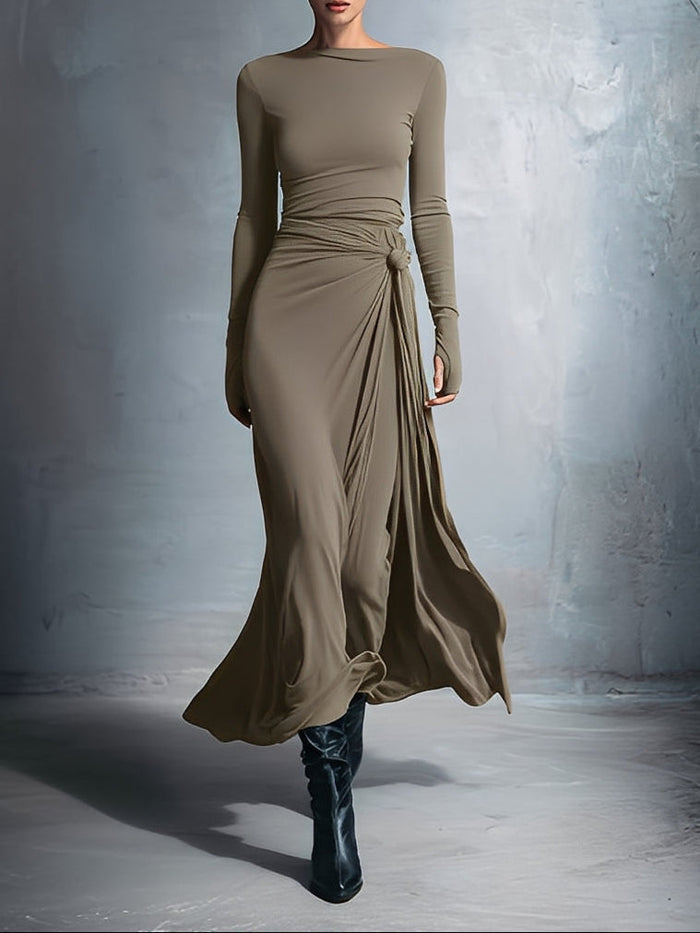 Joeena – Maxikleid Mit Seitlichem Knoten