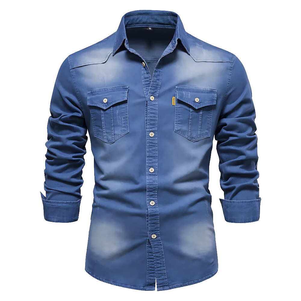 Nathanial – Baumwoll Jeans Hemd