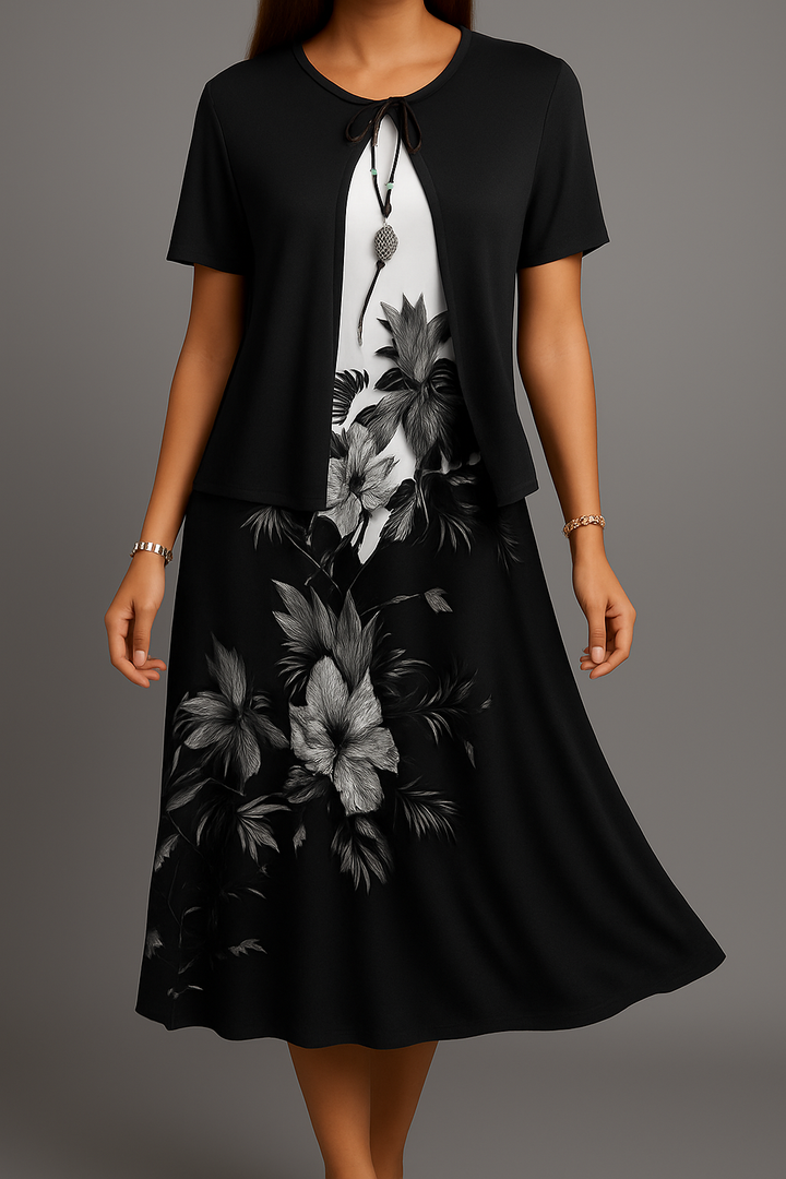 Isadora - Elegantes Midi Kleid Aus Jersey Im Bohemian Stil