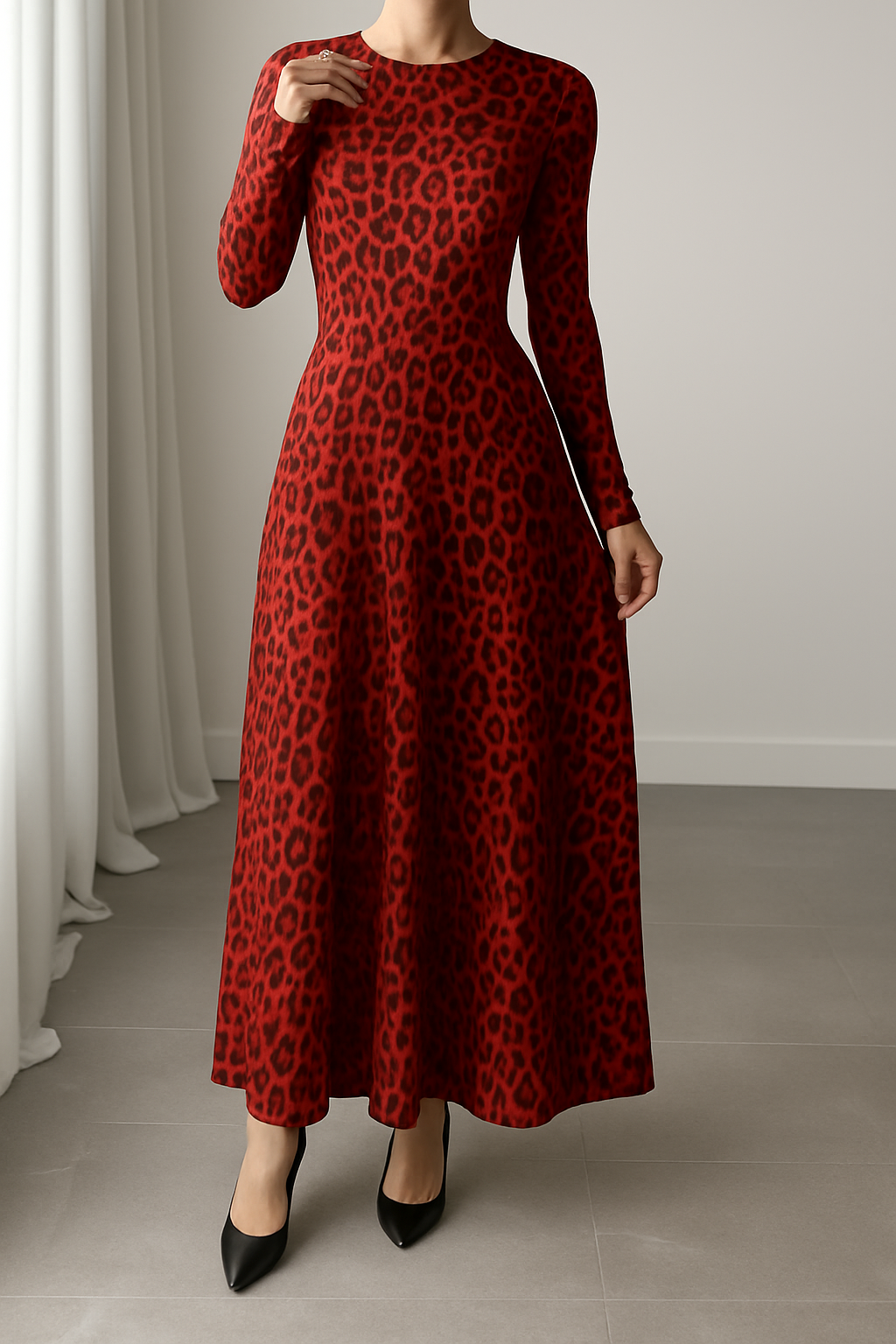 Fridah - Elegantes Langes Kleid