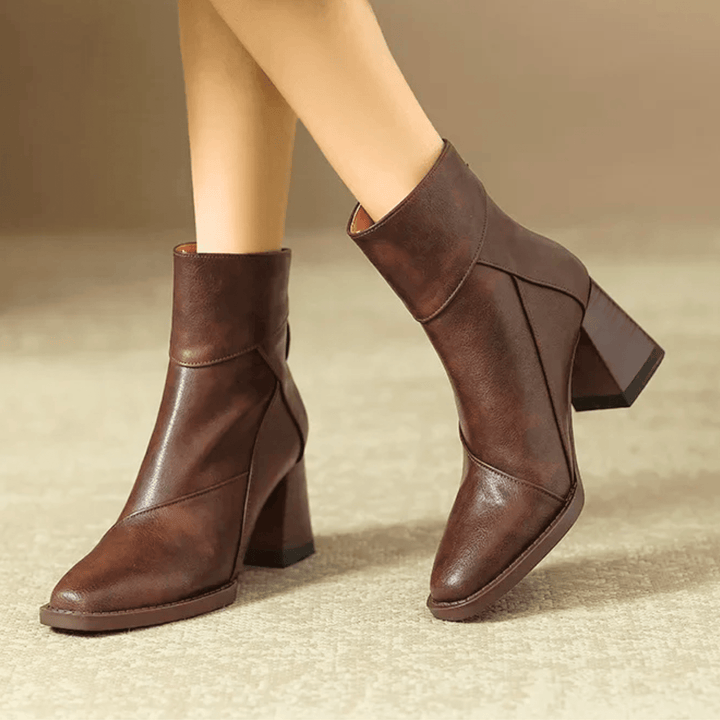 Einav - Retro Stiefel Mit Klobigem Absatz Im Britischen Stil